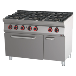 Plynový sporák 6x hořák ECO s pl. troubou | REDFOX - SPBT 70/120 21 G