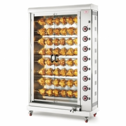 Elektrický gril na kuřata 48 kuřat E-48P/I nerez + SLEVA