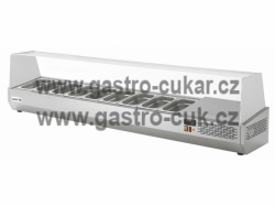 Chladící nástavba se skleněným zákrytem ASBER GV - pro GN 1/4 + SLEVA