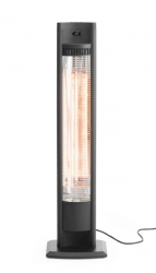 Venkovní terasový infrazářič Tornado, HENDI, Černá, 230V/2000W, 210x270x(H)1060mm