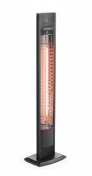 Venkovní terasový infrazářič Tornado, HENDI, Černá, 230V/2000W, 210x270x(H)1060mm