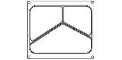 Náhradní deska pro 3-dílnou misku do baličky typu TS-187