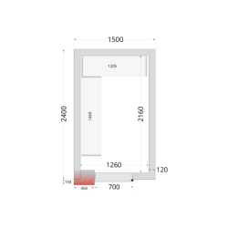 Policový regálový modul sada CRNF1524