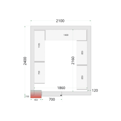 Policový regálový modul sada CRNF2124