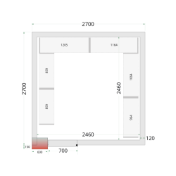 Policový regálový modul sada CRNF2727