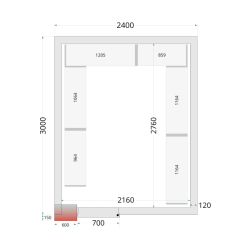 Policový regálový modul sada CRNF2430