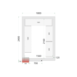 Policový regálový modul sada CRNF1824