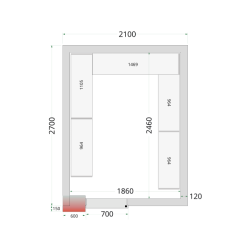 Policový regálový modul sada CRNF2127