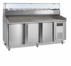Chladící pizza stůl s nástavbou TEFCOLD PT 1300 + VK38-200 + SLEVA