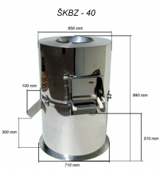 Škrabka na brambory a kořenovou zeleninu 40kg lak ŠKBZ-40L