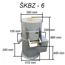 Škrabka na brambory a kořenovou zeleninu 6kg lak ŠKBZ-6L