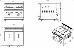 Plynová fritéza 2x 8-10l WGF-182/GF-072 PROPAN/BUTAN 