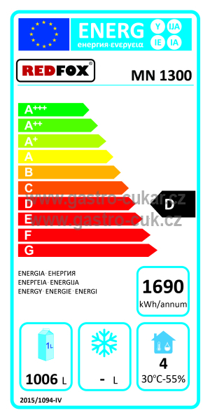 Chladící skříň 1300l MN-1300 