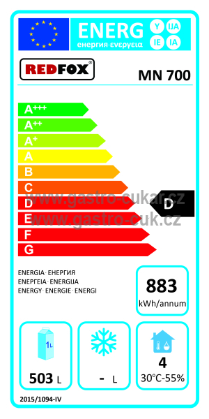 Chladící skříň 700l MN-700 